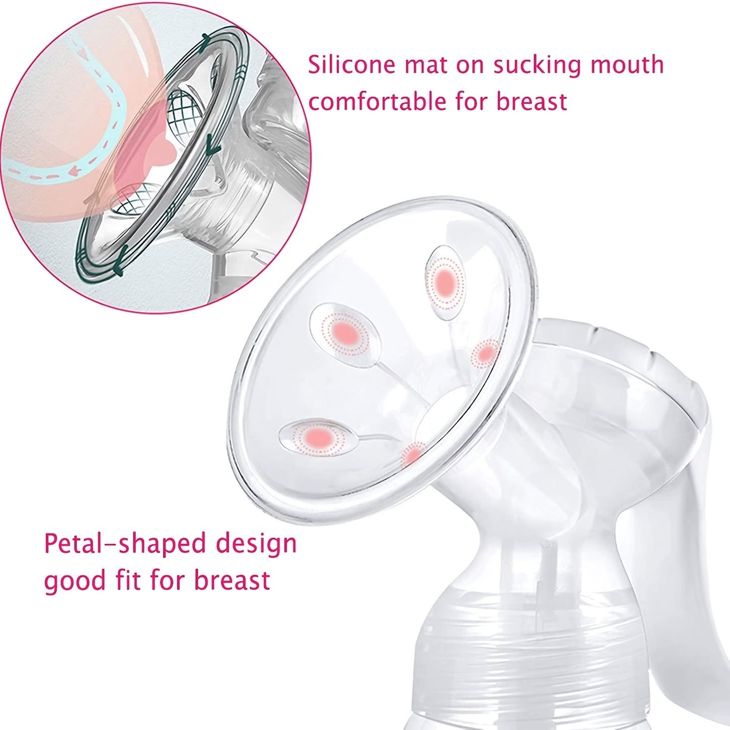 1pc Single Manual Breast Pump; Breast Feeding Pump